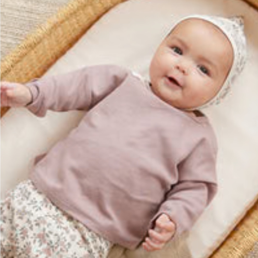 Quincy Mae mauve long sleeve tee 18-24 months